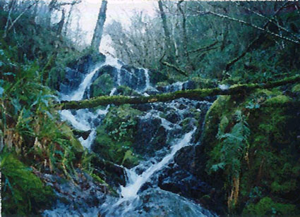 Cascada en Fontes Cabadas, Concejo de Boal, Principado de Asturias